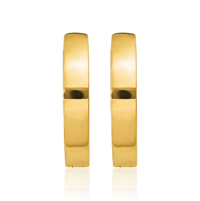 10K Solid Yellow Gold Huggie Mini Hoop Earrings