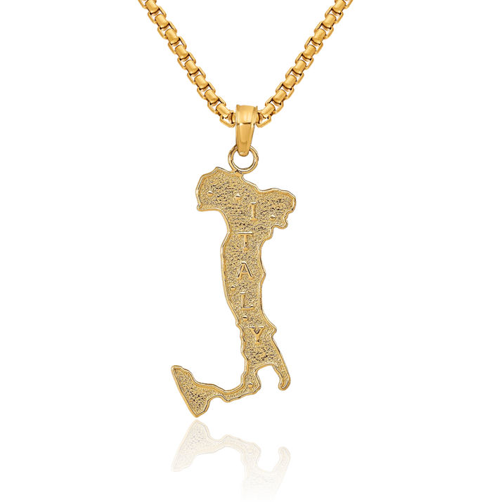 10K Solid Yellow Gold Italy Necklace Chain Pendant Charm