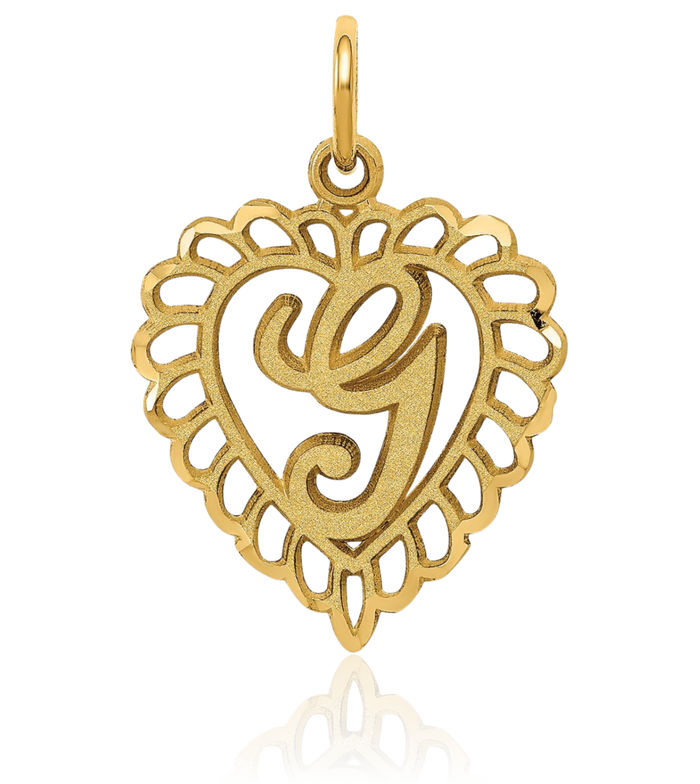 10K Solid Yellow Gold Dainty Letter G Initial Name Monogram Necklace Chain Pendant Charm