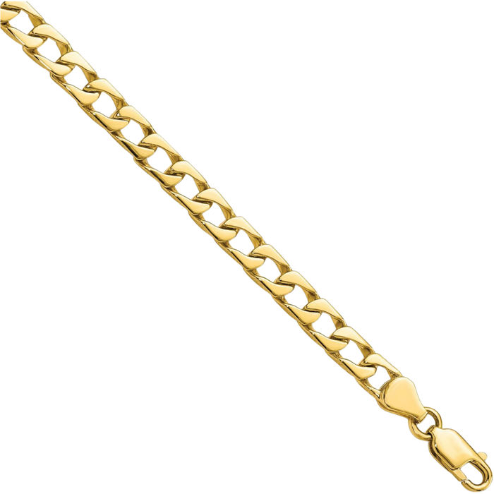 10K Solid Yellow Gold Link Chain Bracelet