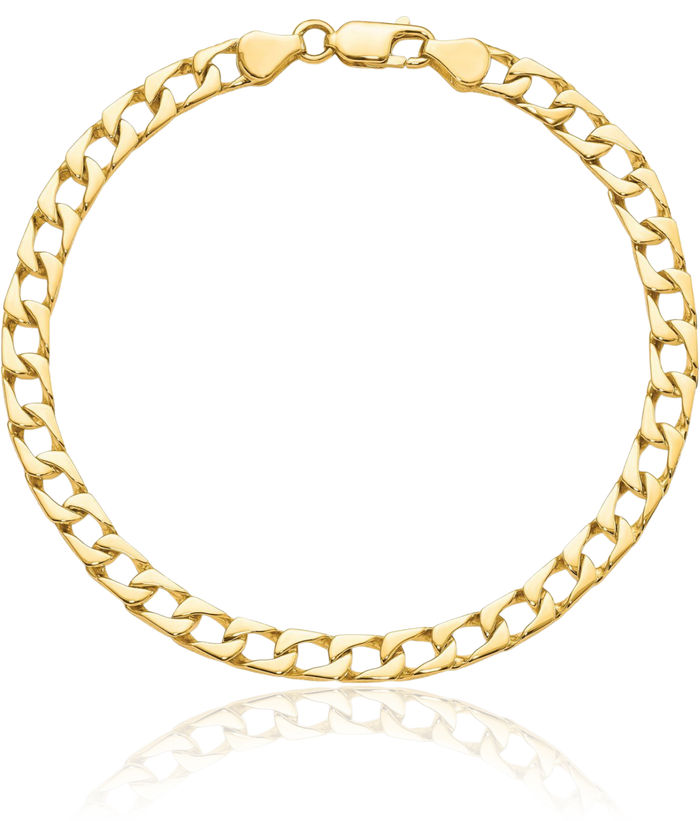 10K Solid Yellow Gold Link Chain Bracelet