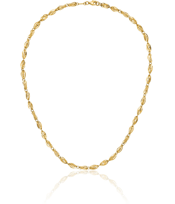 10K Solid Yellow Gold Link Chain Necklace