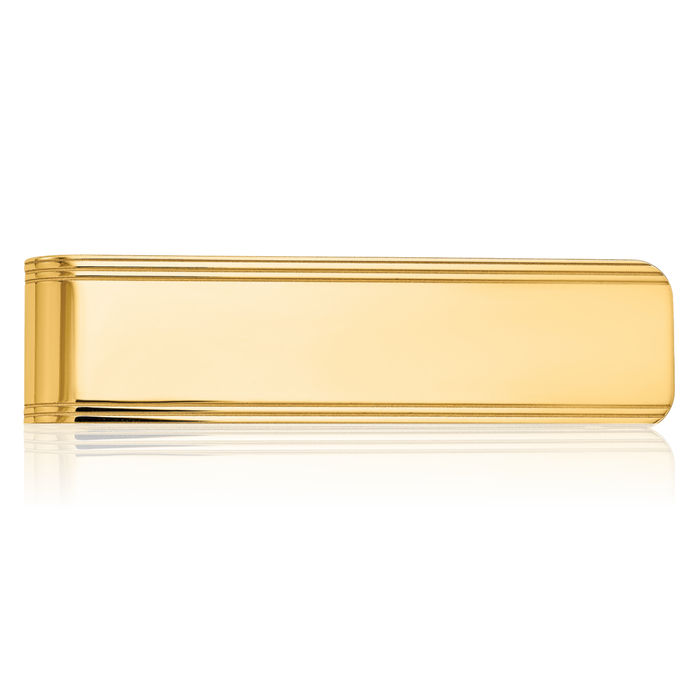 10K Solid Yellow Gold Mens Money Clip for Men