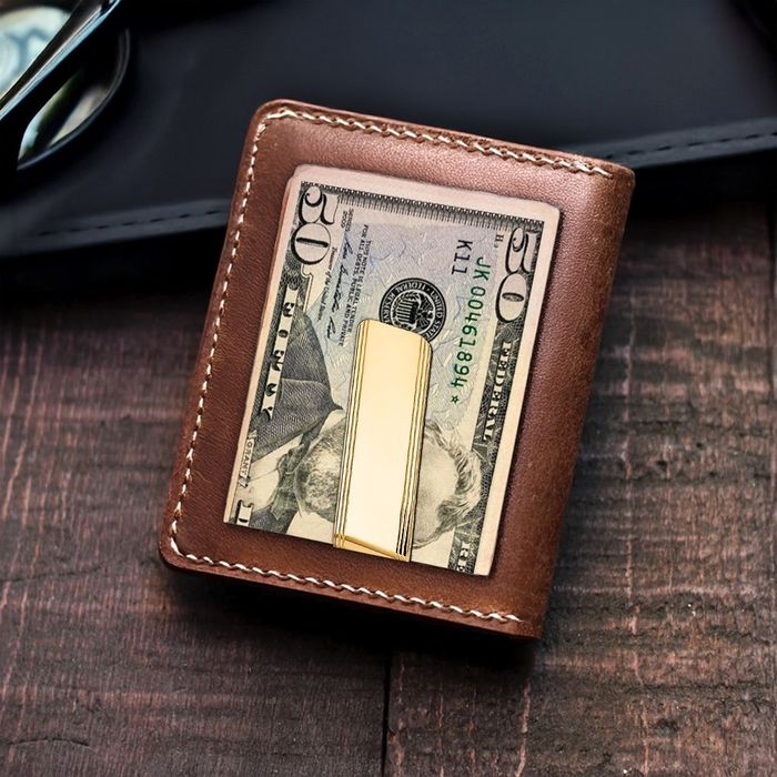 10K Solid Yellow Gold Mens Money Clip for Men