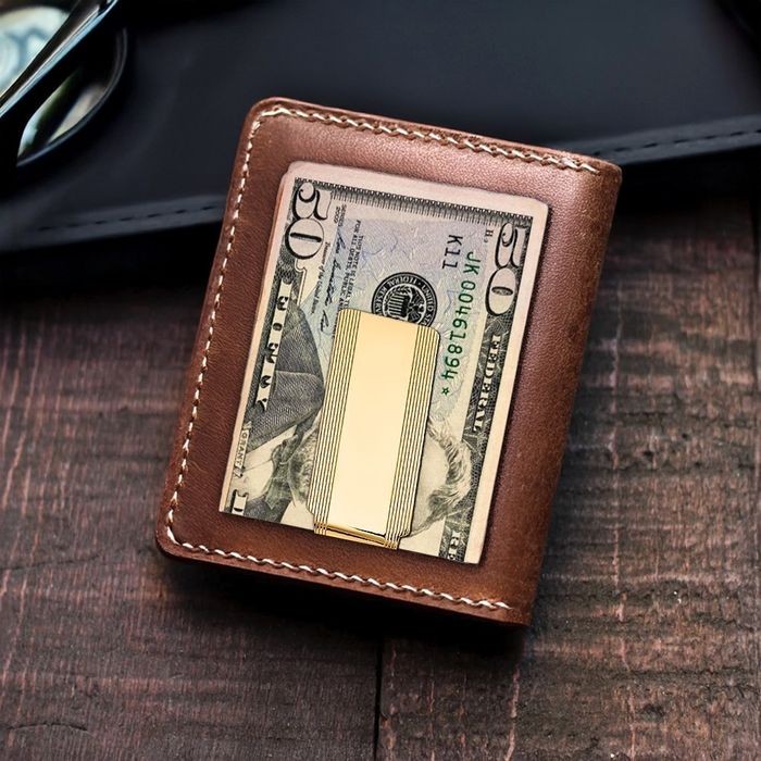 10K Solid Yellow Gold Mens Money Clip for Men