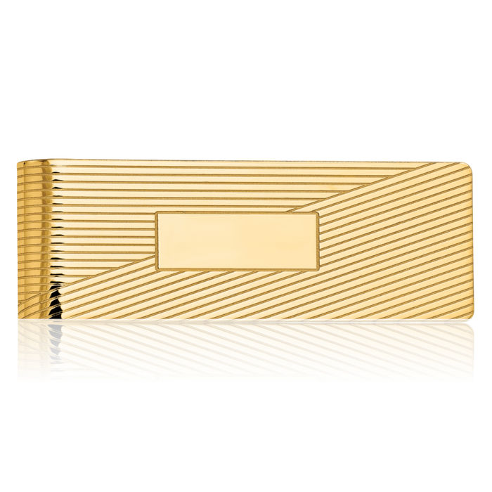 10K Solid Yellow Gold Mens Money Clip for Men