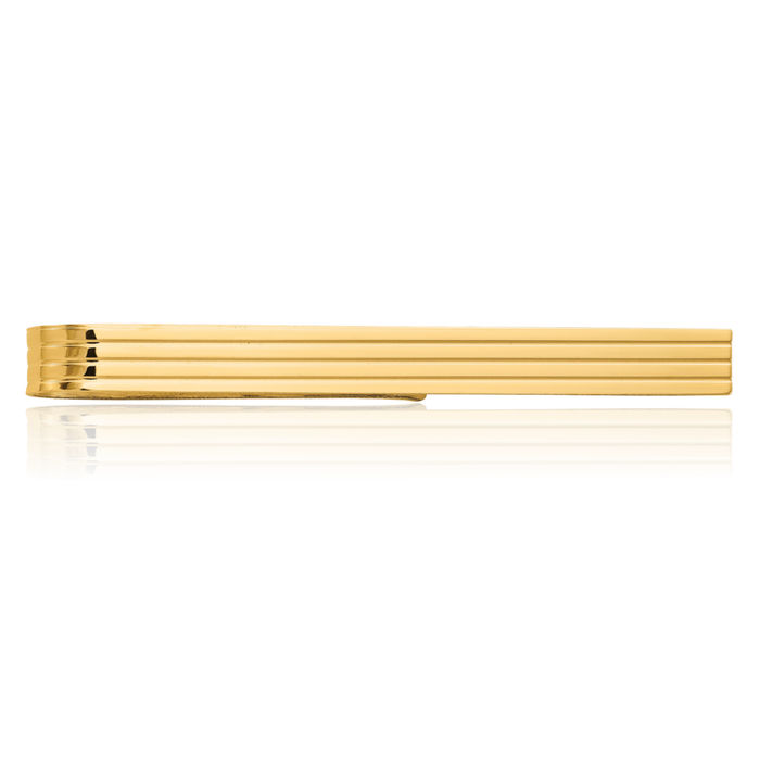 10K Solid Yellow Gold Mens Tie Clip Bar Tac