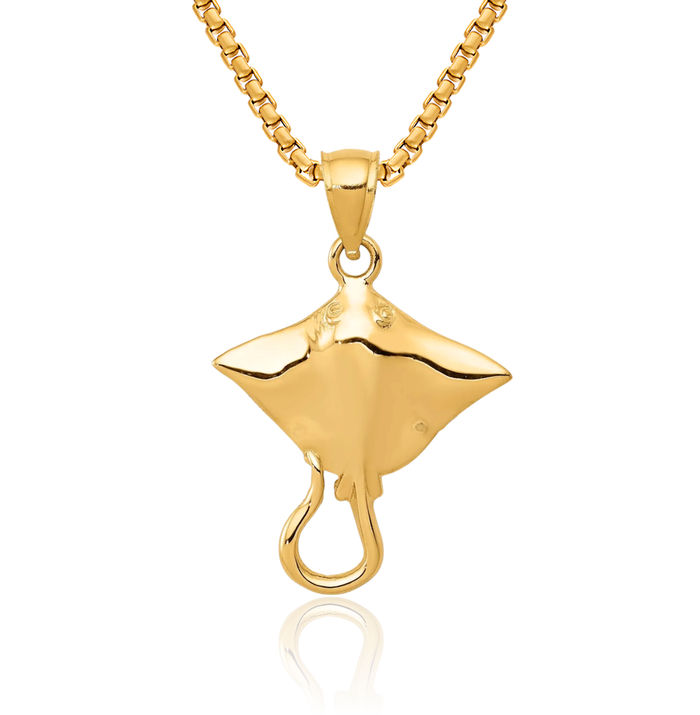 10K Solid Yellow Gold Necklace Chain Pendant Charm