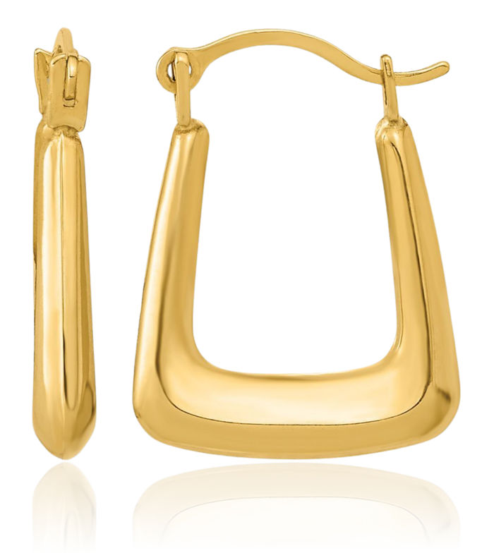 10K Solid Yellow Gold Small Hoop Earrings