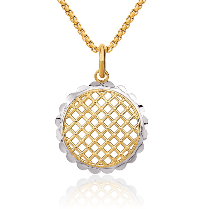 10K Solid Yellow Gold Sunflower Necklace Daisy Pendant Sunshine Summer Flowers Charm