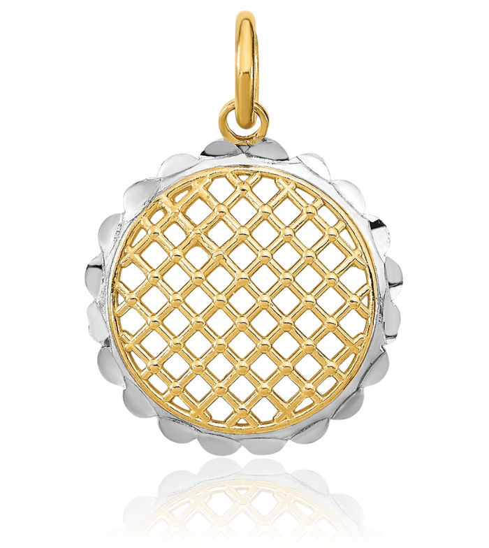 10K Solid Yellow Gold Sunflower Necklace Daisy Pendant Sunshine Summer Flowers Charm