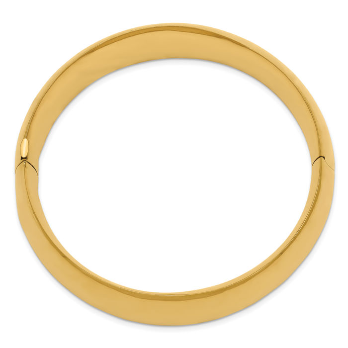 10K Solid Yellow Gold 20.65mm Bangle Bracelet