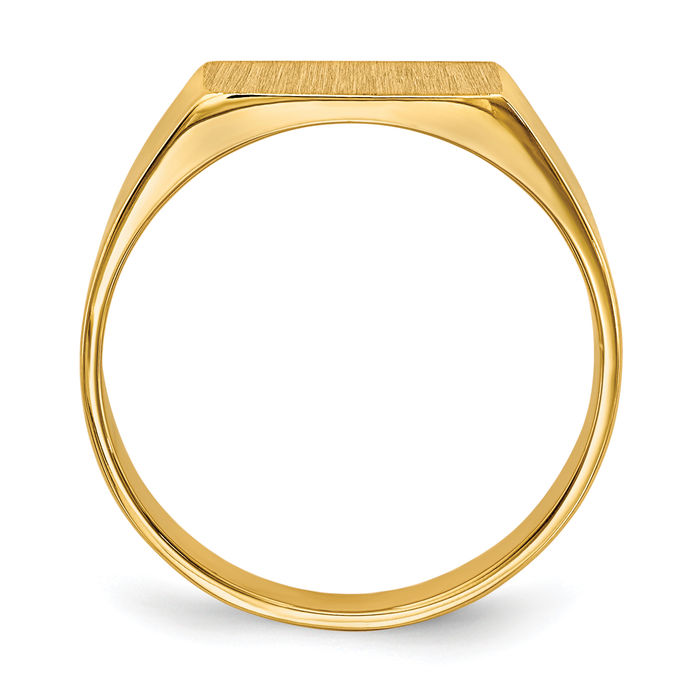 10K Solid Yellow Gold Custom Engraved Signet Ring Handmade Personalized Monogram Initial Letter Band