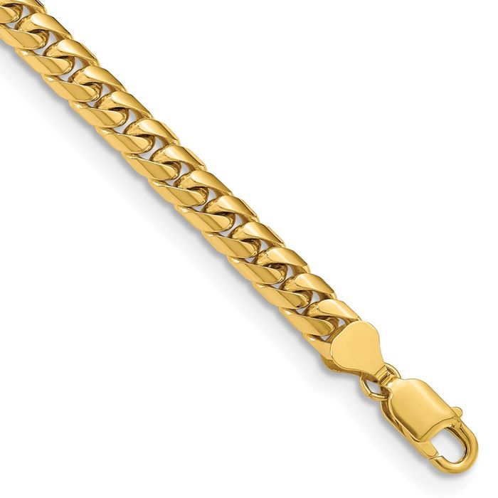 Solid cheapest 10K Gold Man Cuban Curb Bracelet. Gents 10K Solid Yellow Gold Bracelet. Tr