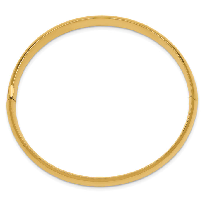 10K Solid Yellow Gold 7.90mm Oversize Bangle Bracelet