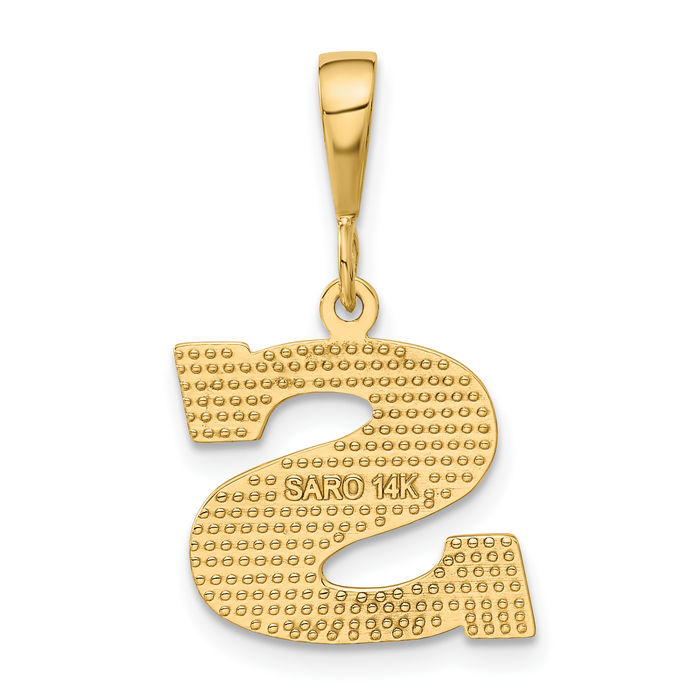 10K Solid Yellow Gold Dainty Letter S Initial Name Monogram Necklace Chain Pendant Charm