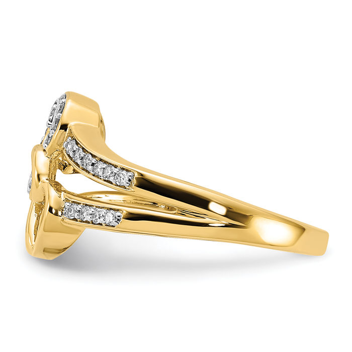 0.10 Ct 10k Yellow Gold Diamond shops Heart Ring Size 6