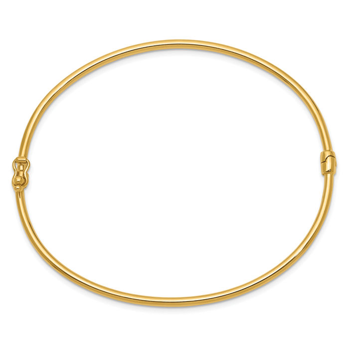 10K Solid Yellow Gold Bangle Bracelet