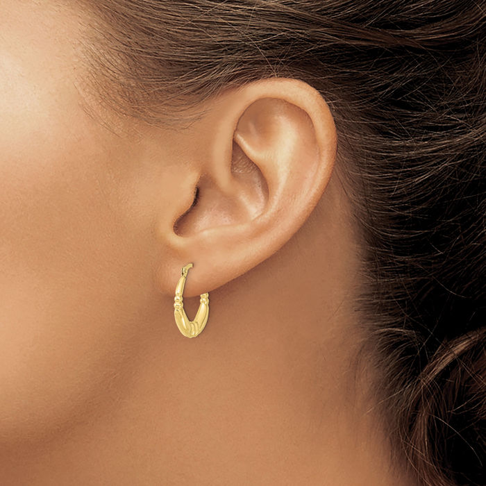 10K Solid Yellow Gold Small Hoop Earrings