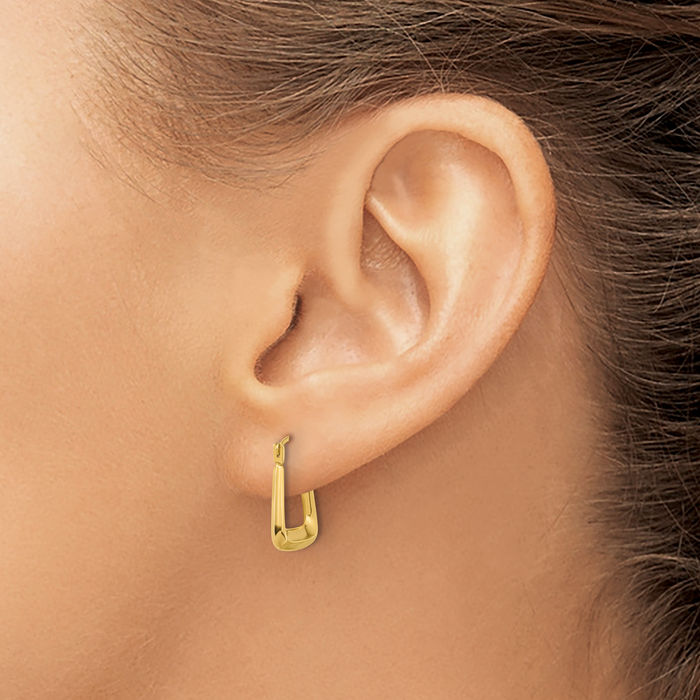 10K Solid Yellow Gold Small Hoop Earrings