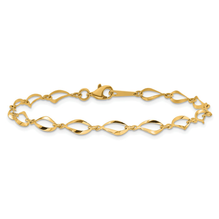 YOSTER Chain Bracelet ゴールド 14k Yellow Gold Contemporary Chain Bracelet. SKU: TB4933