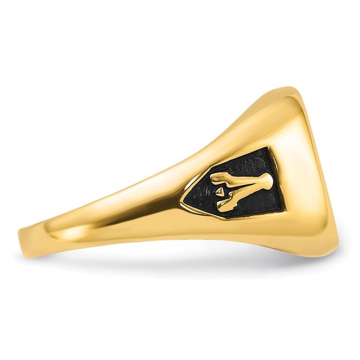 10K Solid Yellow Gold Mens Black Lab Ruby Masonic Ring - Picture 20 of 120