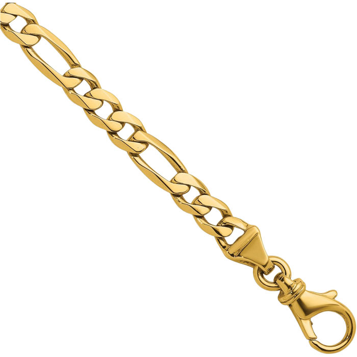 14K Solid Yellow Gold 5.8mm Figaro Link Chain Necklace