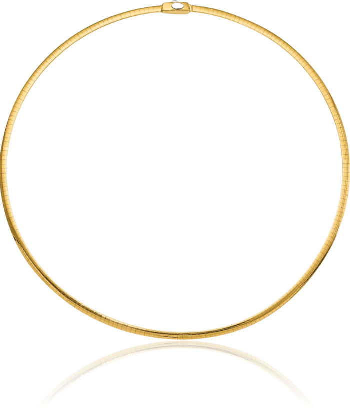 14K Solid Two Tone Gold 3mm Reversible White Yellow Cubetto Omega Snake Chain Herringbone Necklace