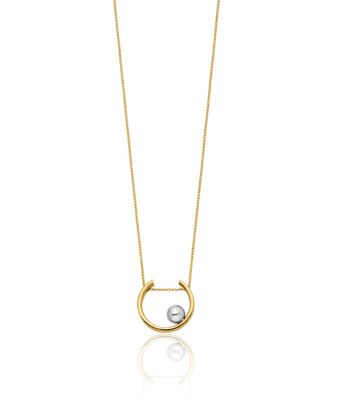 14K Solid Two Tone Gold Chain Necklace