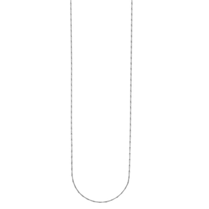 14K Solid White Gold 1.2mm Link Chain Necklace