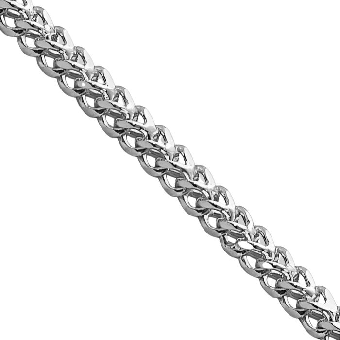 14K Solid White Gold 1.3mm Franco Link Chain Necklace