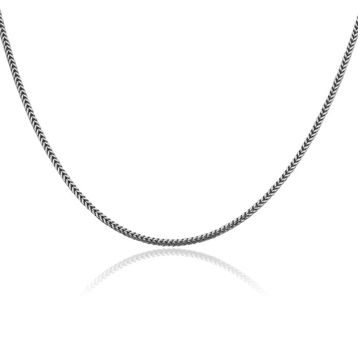 14K Solid White Gold 1.4mm Franco Link Chain Necklace