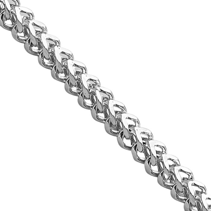 14K Solid White Gold 1.4mm Franco Link Chain Necklace