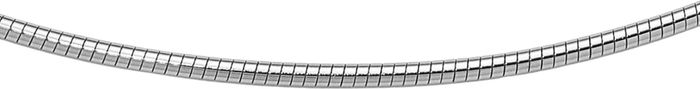 14K Solid White Gold 1.4mm Round Cubetto Omega Snake Chain Herringbone Necklace