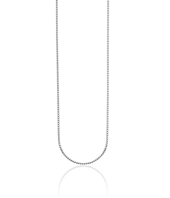 14K Solid White Gold 1.5mm Franco Link Chain Necklace