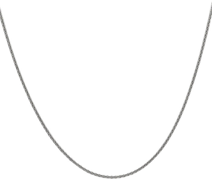 14K Solid White Gold 1.6mm Round Cable Rolo Link Chain Belcher Necklace