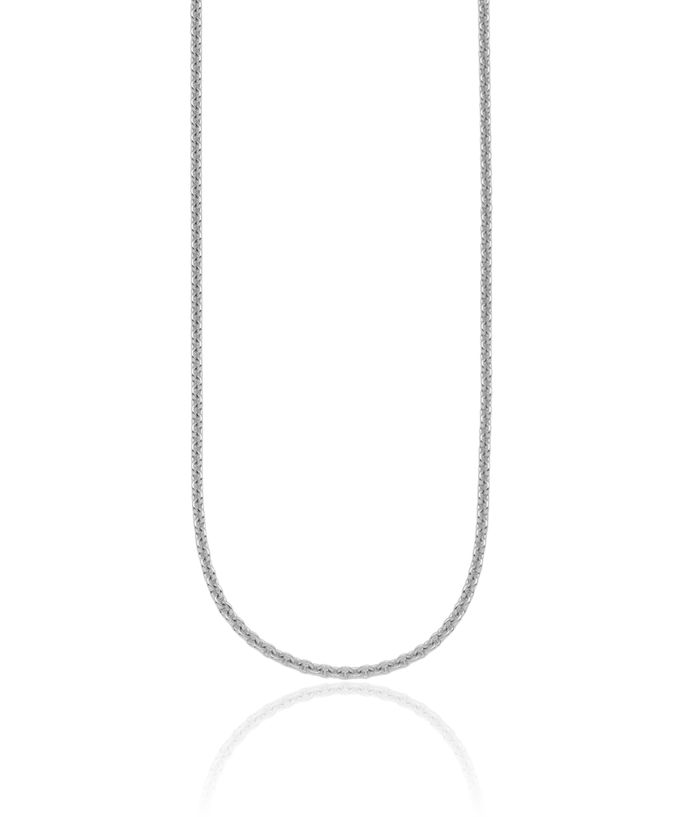 14K Solid White Gold 3mm Cable Rolo Link Chain Belcher Necklace