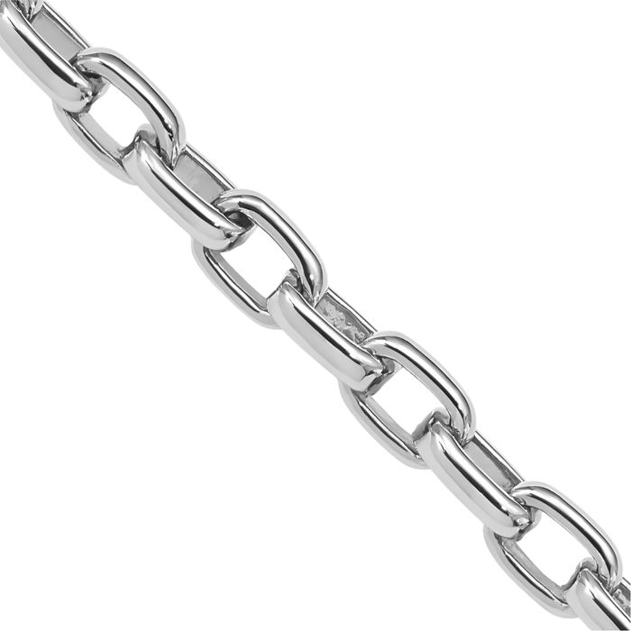 14K Solid White Gold 4.2mm Link Chain Bracelet