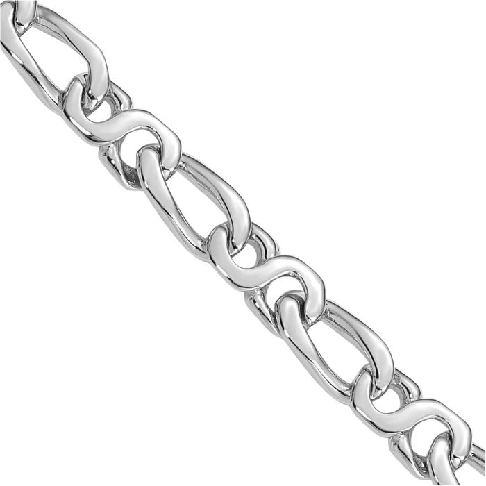 14K Solid White Gold 4.8mm Link Chain Bracelet