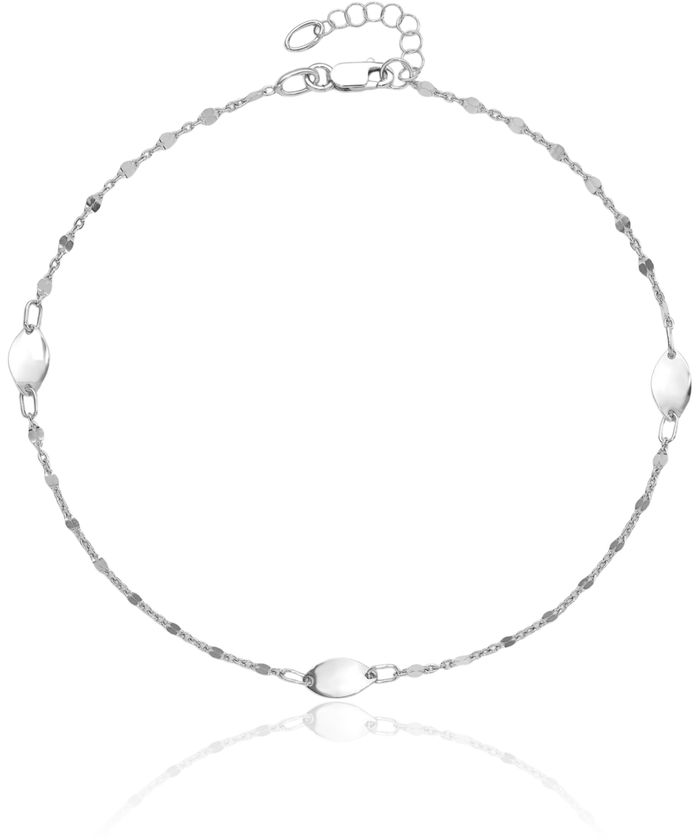 14K Solid White Gold Anklet Summer Beach Foot Ankle Bracelet