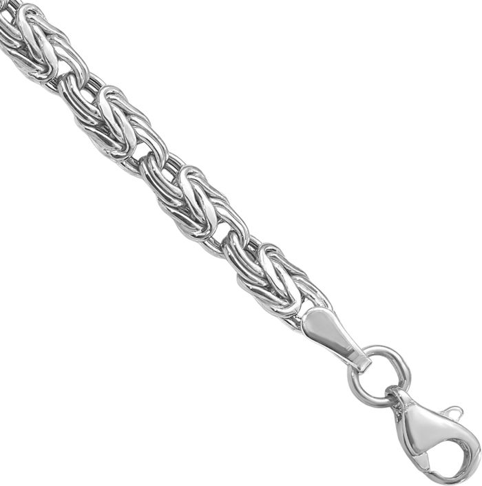 14K Solid White Gold Chain Bracelet