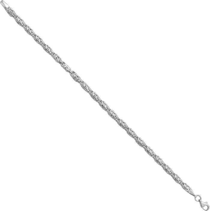 14K Solid White Gold Chain Bracelet