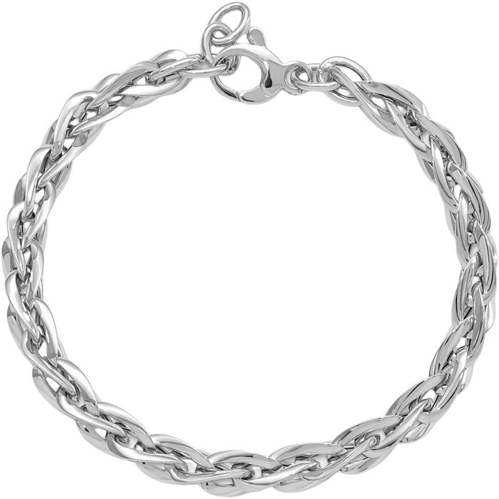 14K Solid White Gold Chain Bracelet