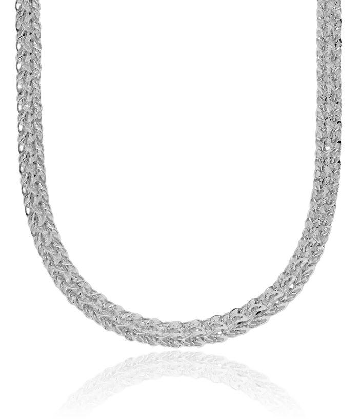 14K Solid White Gold Chain Necklace