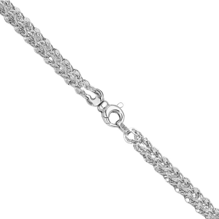 14K Solid White Gold Chain Necklace