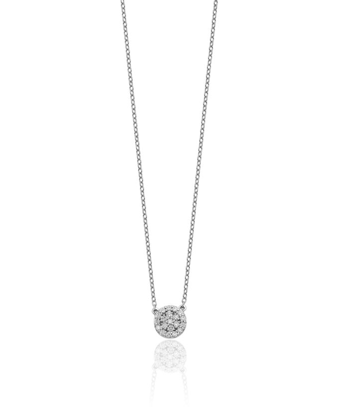 14K Solid White Gold Diamond Necklace Chain