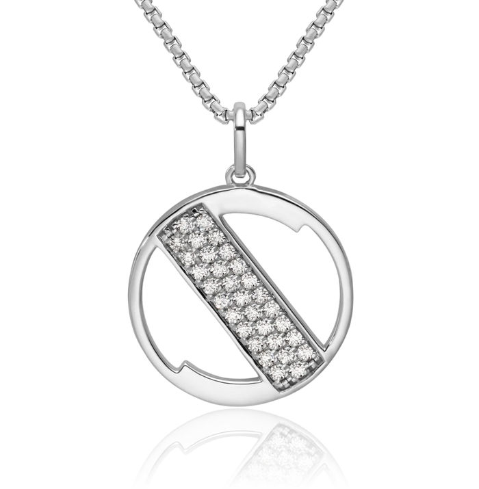 14K Solid White Gold Diamond Dainty Letter S Initial Name Monogram Necklace Chain Pendant Charm