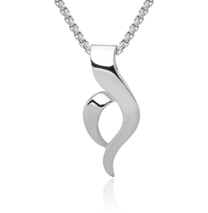 14K Solid White Gold Cubetto Omega Snake Necklace Chain Pendant Charm