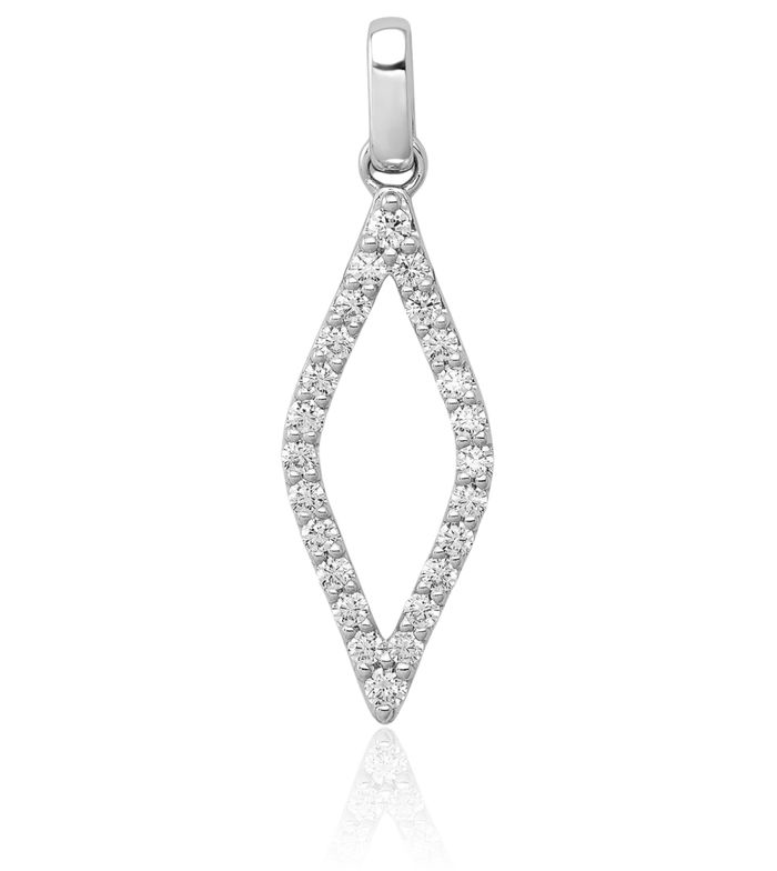 14K Solid White Gold Lab Diamond Necklace Chain Pendant Charm