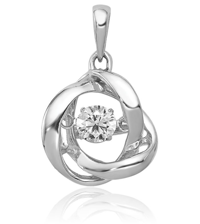 14K Solid White Gold Lab Diamond Solitaire Necklace Chain Pendant Charm